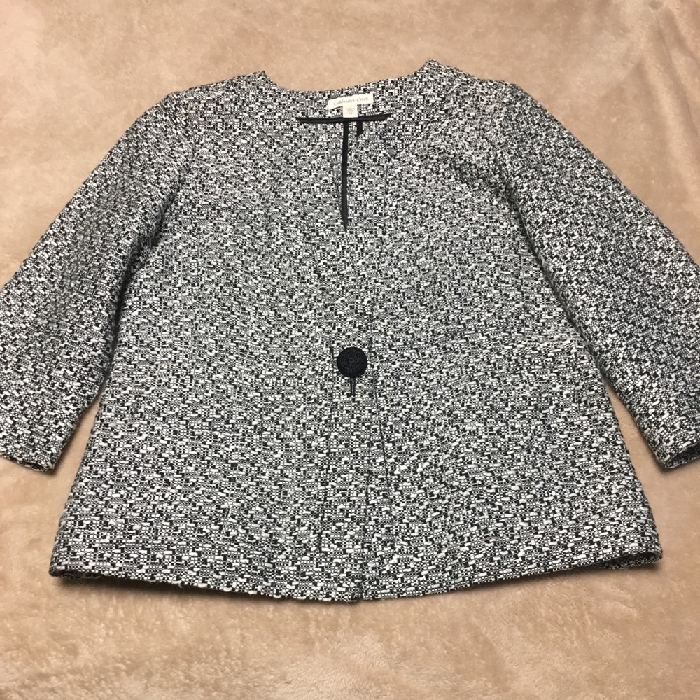 Cold water creek black / white jacket size 14